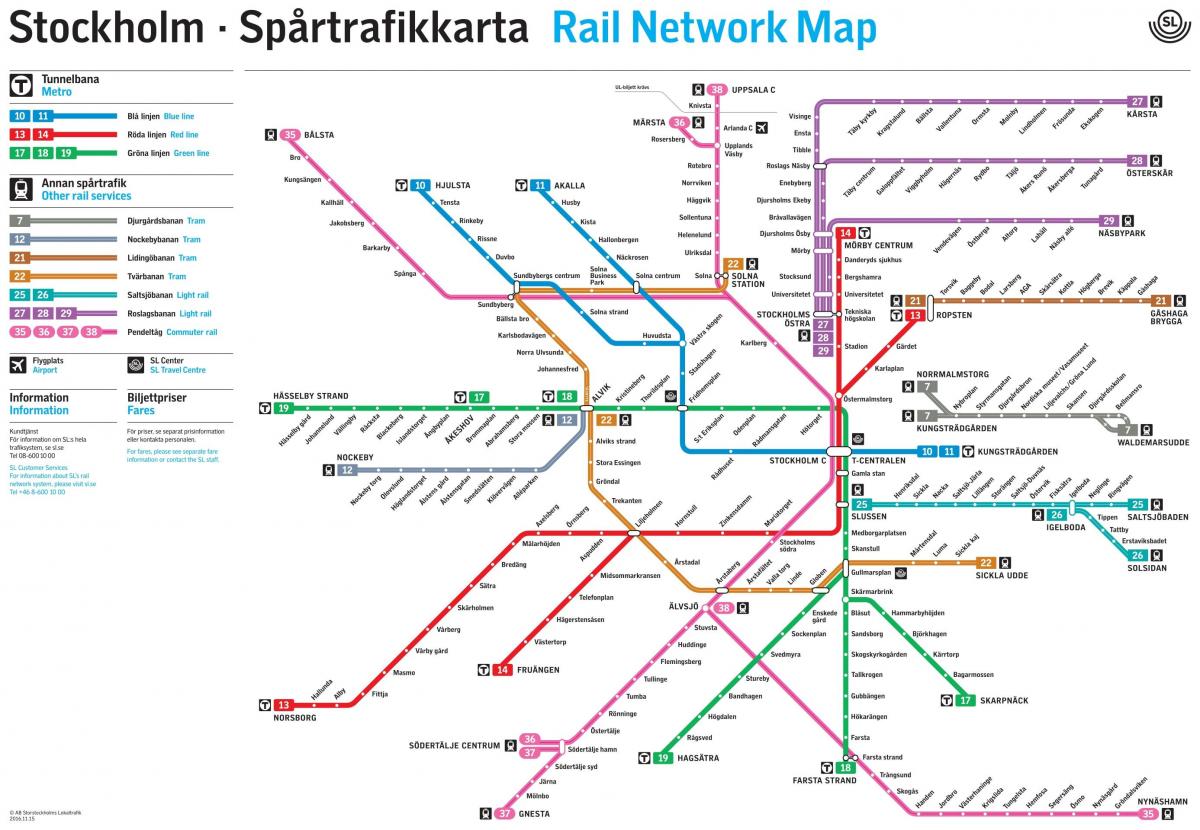 地铁图在斯德哥尔摩