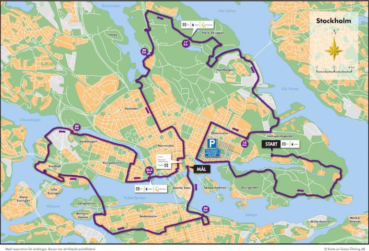 斯德哥尔摩地图自行车