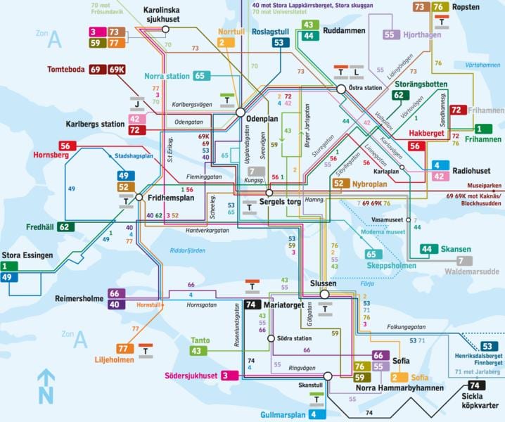 斯德哥尔摩旅行地图