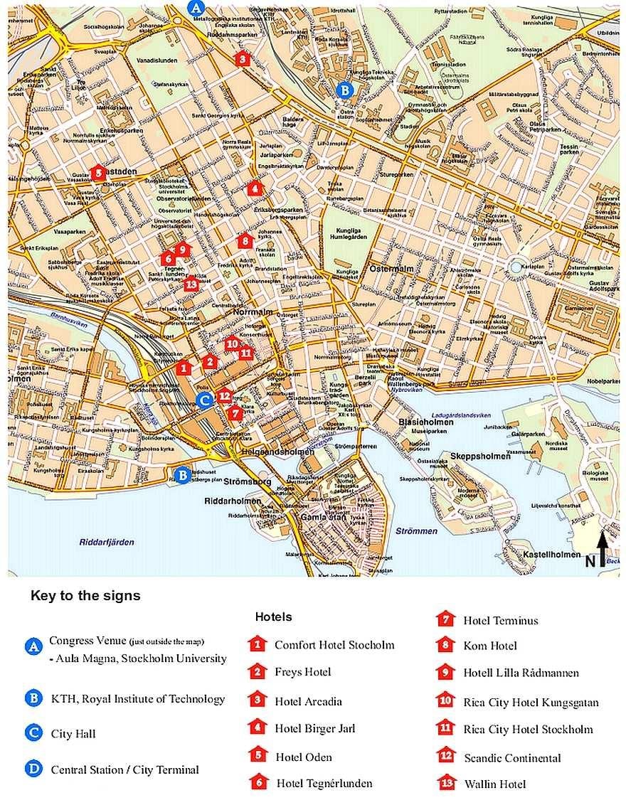 斯德哥尔摩的旅游景点地图