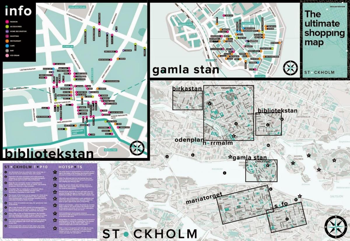地图的斯德哥尔摩购物