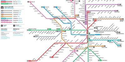 地铁图在斯德哥尔摩