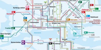斯德哥尔摩旅行地图