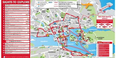 城市观光斯德哥尔摩地图