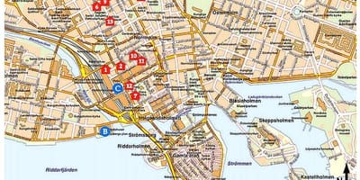 斯德哥尔摩的旅游景点地图