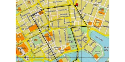 徒步行斯德哥尔摩地图