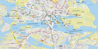 地图的斯德哥尔摩的街道