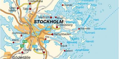 斯德哥尔摩的瑞典城的地图