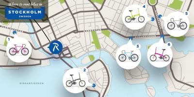 斯德哥尔摩市地图自行车