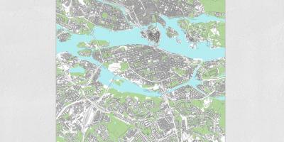 地图的斯德哥尔摩地图打印