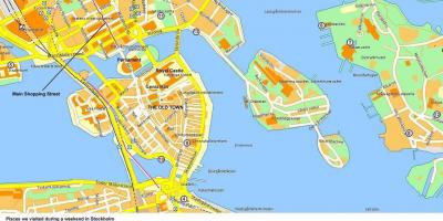 地图斯德哥尔摩的游轮码头